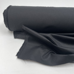 Velluto di cotone a coste sottili, Elastico, Nero