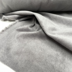 Velluto di cotone a coste sottili, Elastico, Grigio