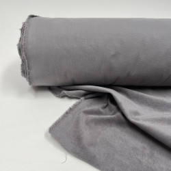 Velluto di cotone a coste sottili, Elastico, Grigio