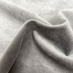Velluto di cotone a coste sottili, Elastico, Grigio