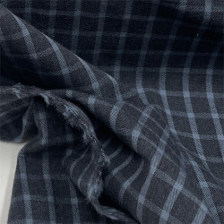 Cotone Bio, Quadri, Blu scuro-Celeste