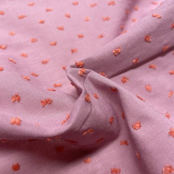 Plumeti Cotton Bicolor con  ricamo in rilevo ,Viola -...