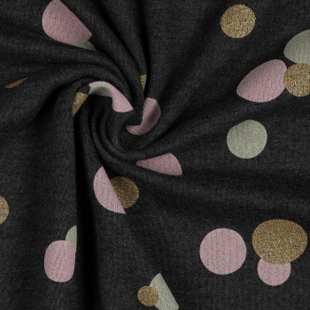 Felpa/Sweat  , Palline Glitter , Grigio Antracite