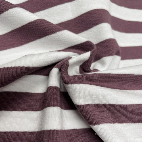 Jersey di Cotone con Righe larghe 1cm, Bianco /...