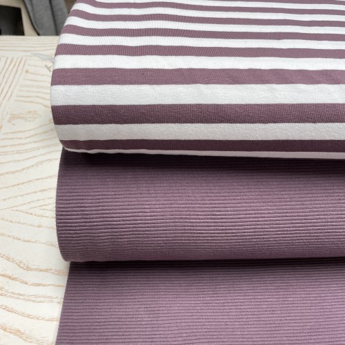 Jersey di Cotone con Righe larghe 1cm, Bianco /...
