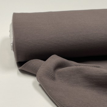 Jersey di Cotone a Coste sottili, Marrone 2