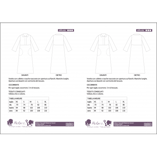 Vestito con Maniche Donna, A0