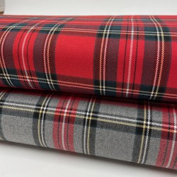 Tartan Scozzese, Misto Viscosa-Poliamide , Rosso