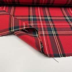 Tartan Scozzese, Misto Viscosa-Poliamide , Rosso