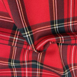 Tartan Scozzese, Misto Viscosa-Poliamide , Rosso