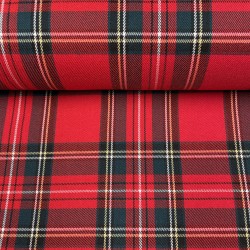 Tartan Scozzese, Misto Viscosa-Poliamide , Rosso