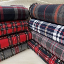 Tartan Scozzese, Misto Viscosa-Poliamide , Rosso
