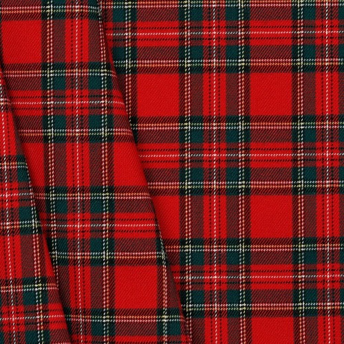 Tartan Scozzese, Misto Viscosa-Poliamide , Rosso