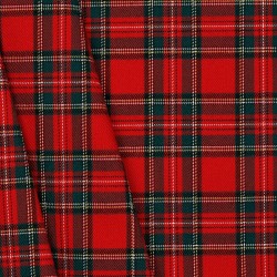 Tartan Scozzese, Misto Viscosa-Poliamide , Rosso