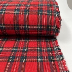 Tartan Scozzese, Misto Viscosa-Poliamide , Rosso