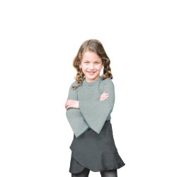 Felpa /Sweat, , Grigio chiaro con Pois colorati a rilievo