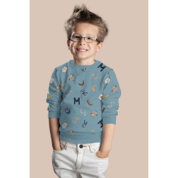 Jersey Melange, Celeste con Lettere e Mostri