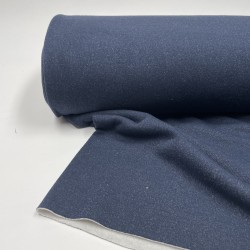 Felpa French Terry, Blu Navy, Glitter