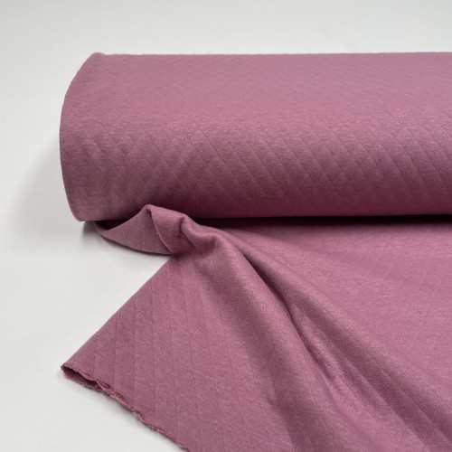 Felpa estiva di Cotone, Nido d'ape, Rosa Polvere