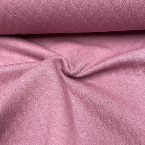 Felpa estiva di Cotone, Nido d'ape, Rosa Polvere