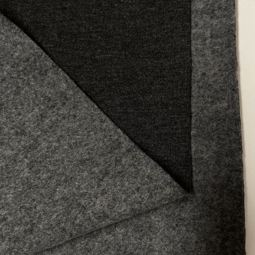 Felpa / French Terry Felpato, Grigio scuro melange