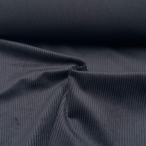 Velluto di cotone a coste , Nero