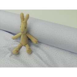 Viena Cotone Bio, Celeste , Fiiorellini beige