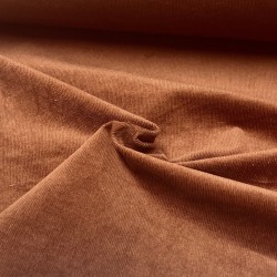 Velluto di cotone a coste elastico, Marrone