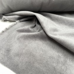 Velluto di cotone a coste sottili, Elastico, Grigio