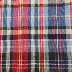 Flanella di cotone misto recycled, Quadri scozzesi, Blu, Rosso e Verdi