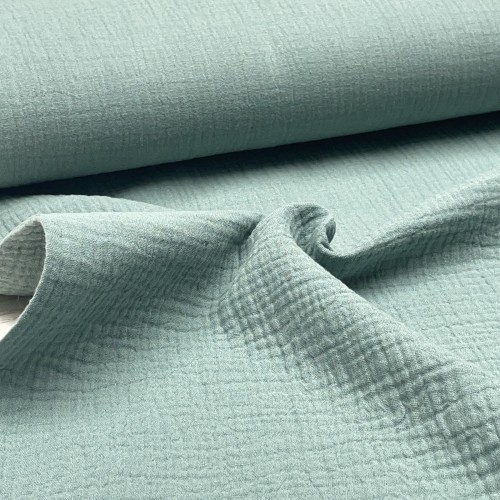 Mussola - Garza di Cotone doppio, Verde Antico