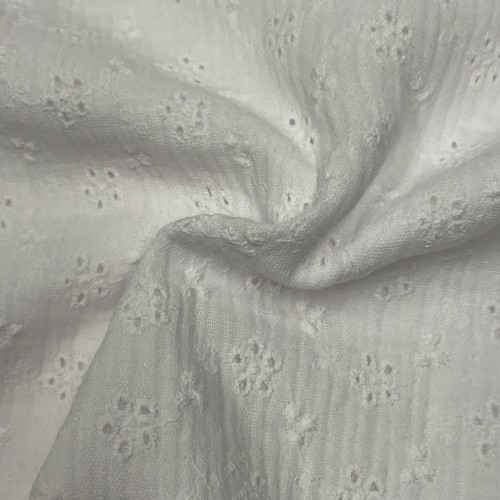 Mussola o Doppia Garza di Cotone Ricamato,...