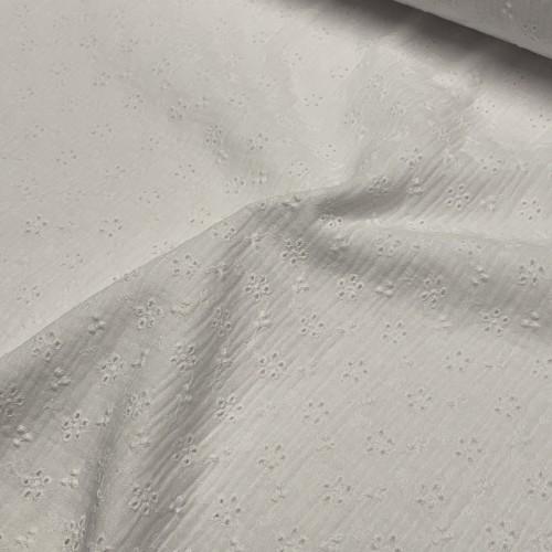 Mussola o Doppia Garza di Cotone Ricamato,...