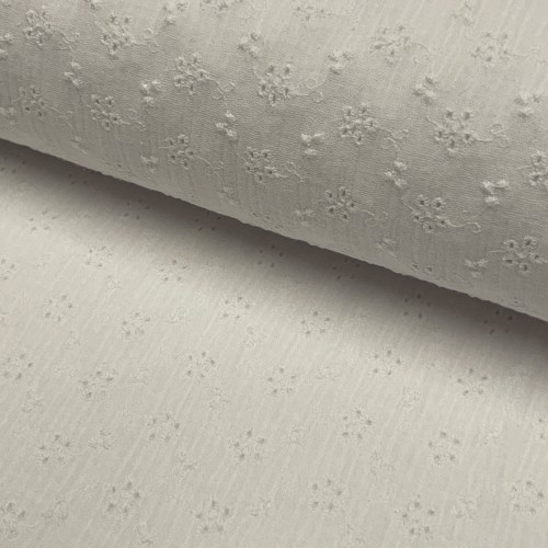 Mussola o Doppia Garza di Cotone Ricamato,...