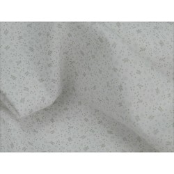 Viena Cotone Bio, Bianco con Foglie Grigie