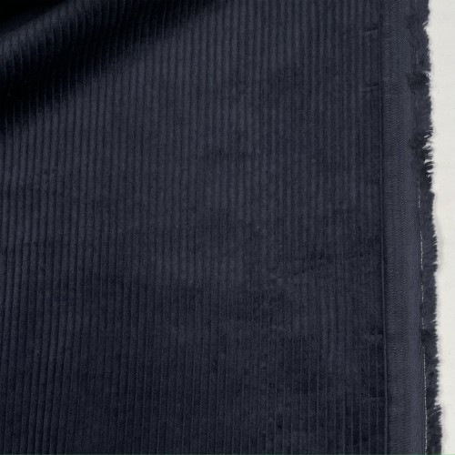 Velluto di cotone a coste Larghe, Blu scuro