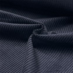 Velluto di cotone a coste Larghe, Blu scuro