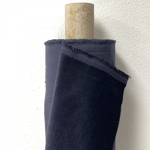 Velluto di cotone a coste Larghe, Blu scuro