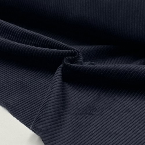 Velluto di cotone a coste Larghe, Blu scuro