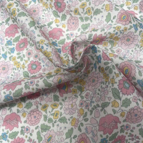 Cotone Stampato, Fiori Variazioni di Rosa