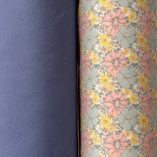 Gabardine di cotone, Tinta Unita, Azzurro