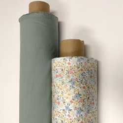 Gabardine di cotone, Tinta Unita, Verde Lago