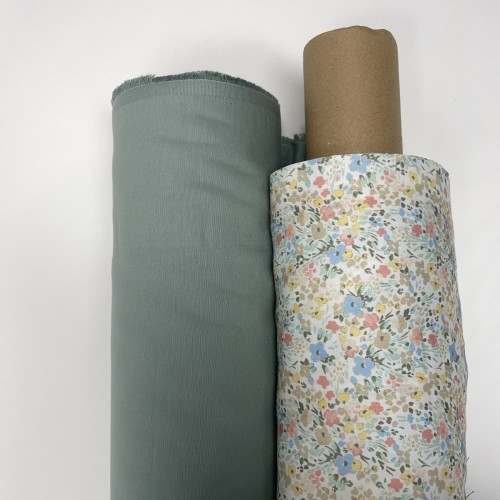 Gabardine di cotone, Tinta Unita, Verde Lago