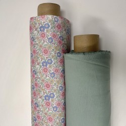 Gabardine di cotone, Tinta Unita, Verde Lago