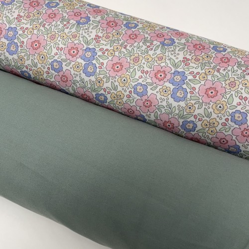 Gabardine di cotone, Tinta Unita, Verde Lago