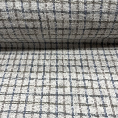 Flanella di cotone misto recycled, Grigio con...