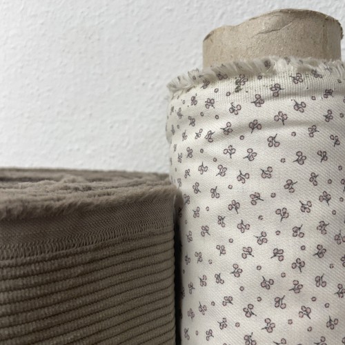 Velluto di cotone a coste Larghe, Taupe