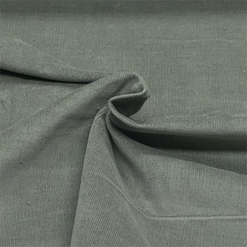 Velluto di cotone a coste sottili, Elastico, Verde