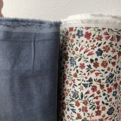 Velluto di cotone a coste elastico, Jeans