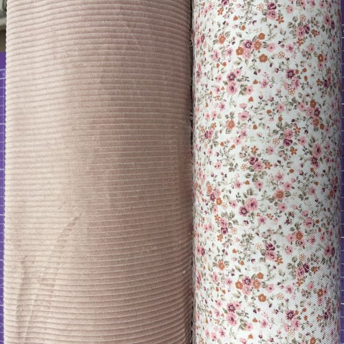 Velluto di cotone a coste Larghe, Rosa